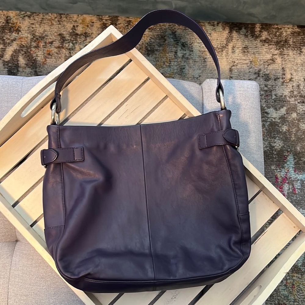 Deep Purple Leather GAP Shoulder Bag